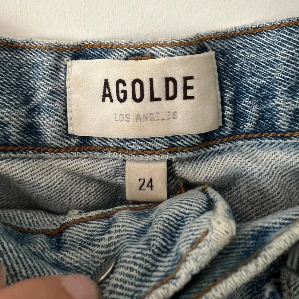 Agolde Parker Cut Off Distressed Hem Denim Shorts | Size 24